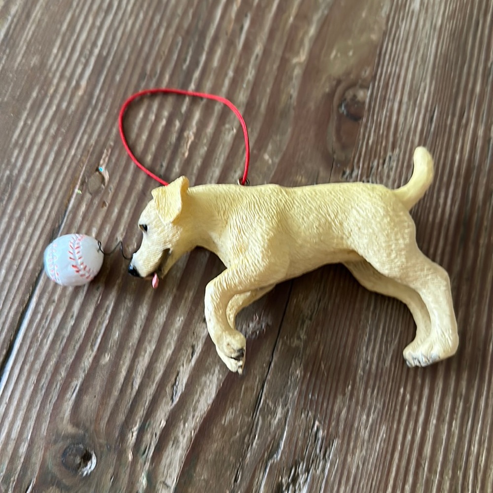 NWT Labrador Retriever Dog running after ball Christmas Ornament